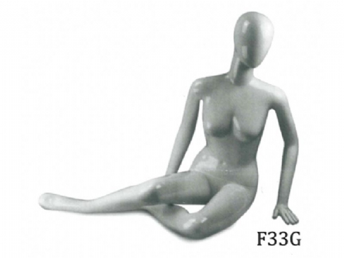 塑膠模特兒 F系列 女 白 坐臥姿 有頭/無頭